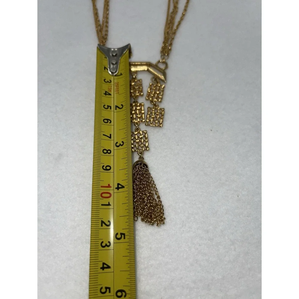 Asian Inspired 4 Strand Necklace With‎ Tassel 16